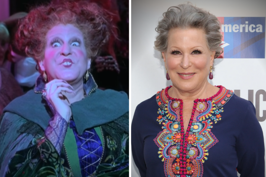 Бетт Мидлер в фильме "Фокус-покус" и сейчас