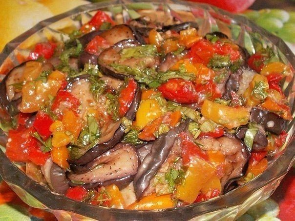 МАРИНОВАННЫЕ БАКЛАЖАНЫ "МОЗАИКА"