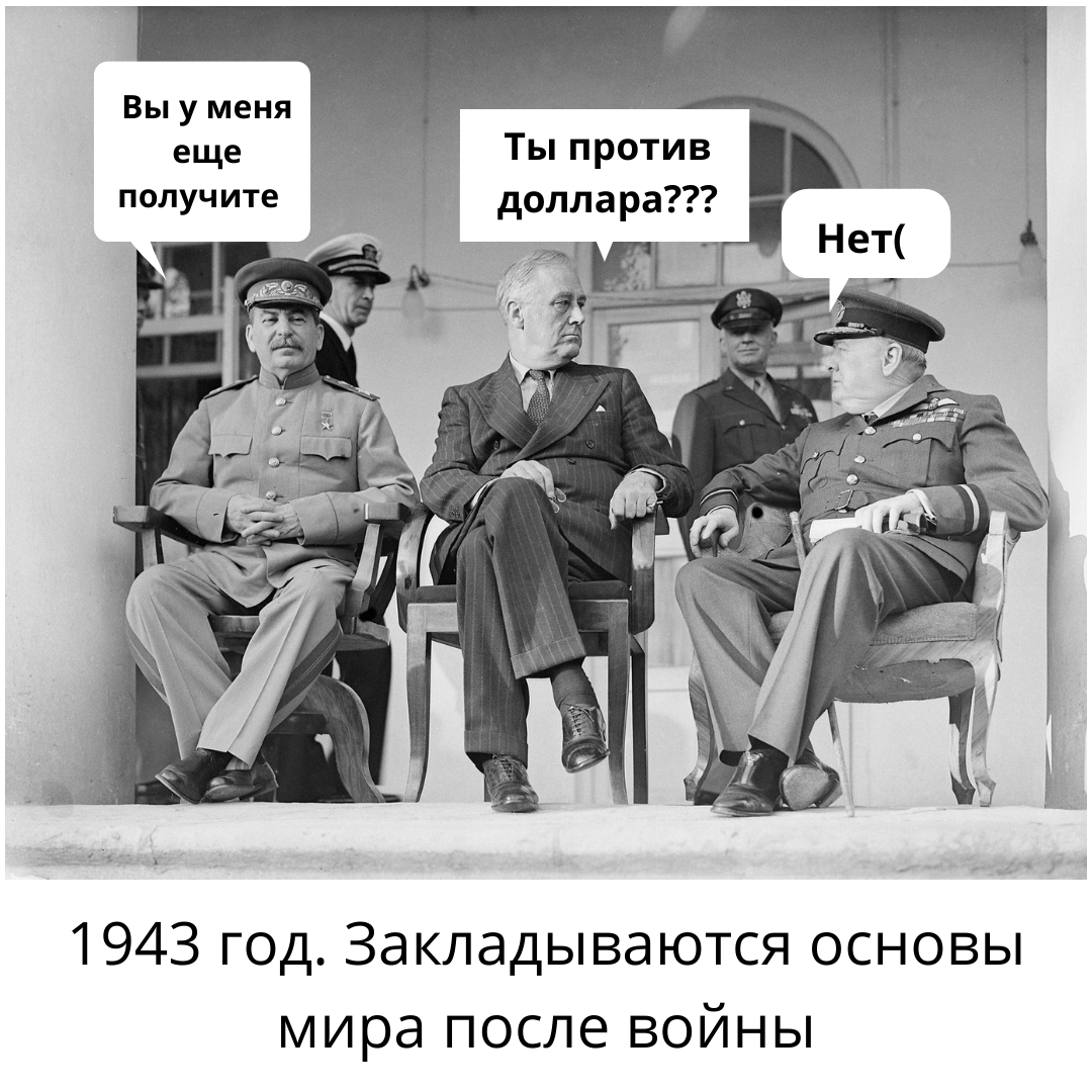 Доллар становится мировой валютой после Второй мировой войны