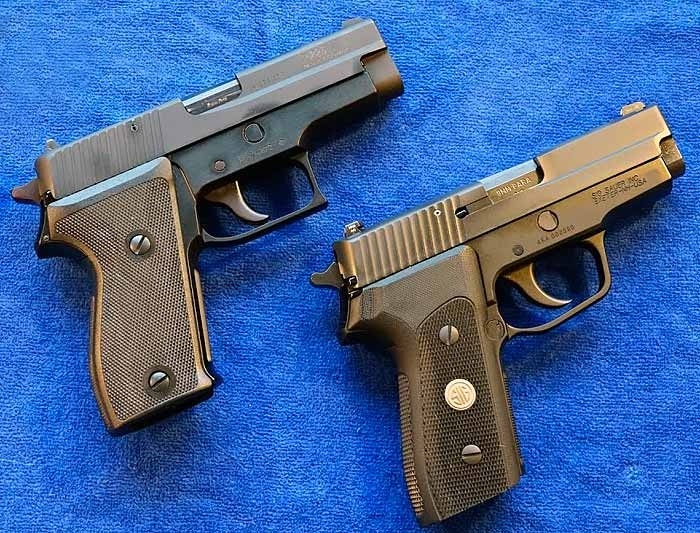 Пистолеты SIG-Sauer P225 (слева) и P225-A1