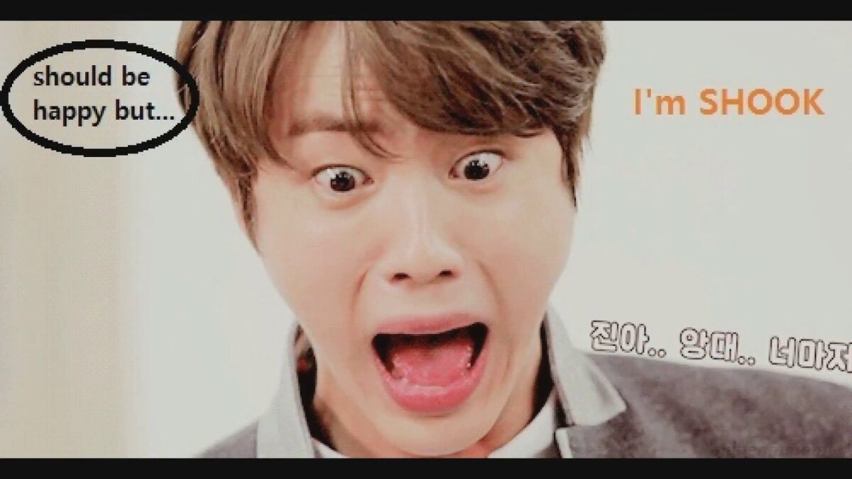 реакция Джина на наше появление))))))))