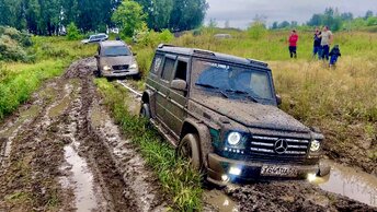 БЕЗУМИЕ! MERCEDES-BENZ G500 против ГРЯЗИ - ЧЕМ КРУЧЕ ДЖИП... тем длиннее трос