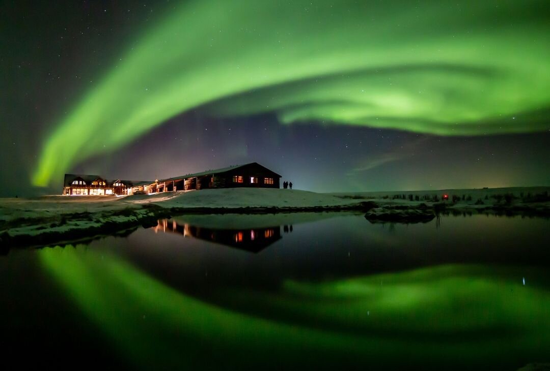 Северное сияние в исландии фото