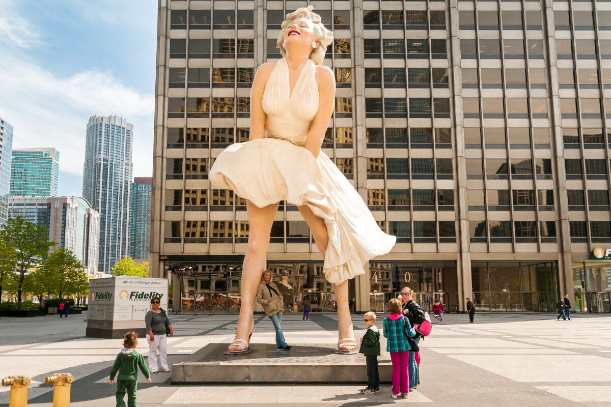 Статуя Мэрилин Монро в Чикаго