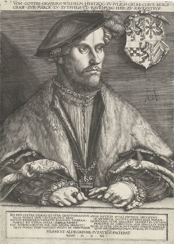 Вильгельм Юлих-Клеве-Бергский. гравер Генрих Альдегревер, ок. 1540 г.