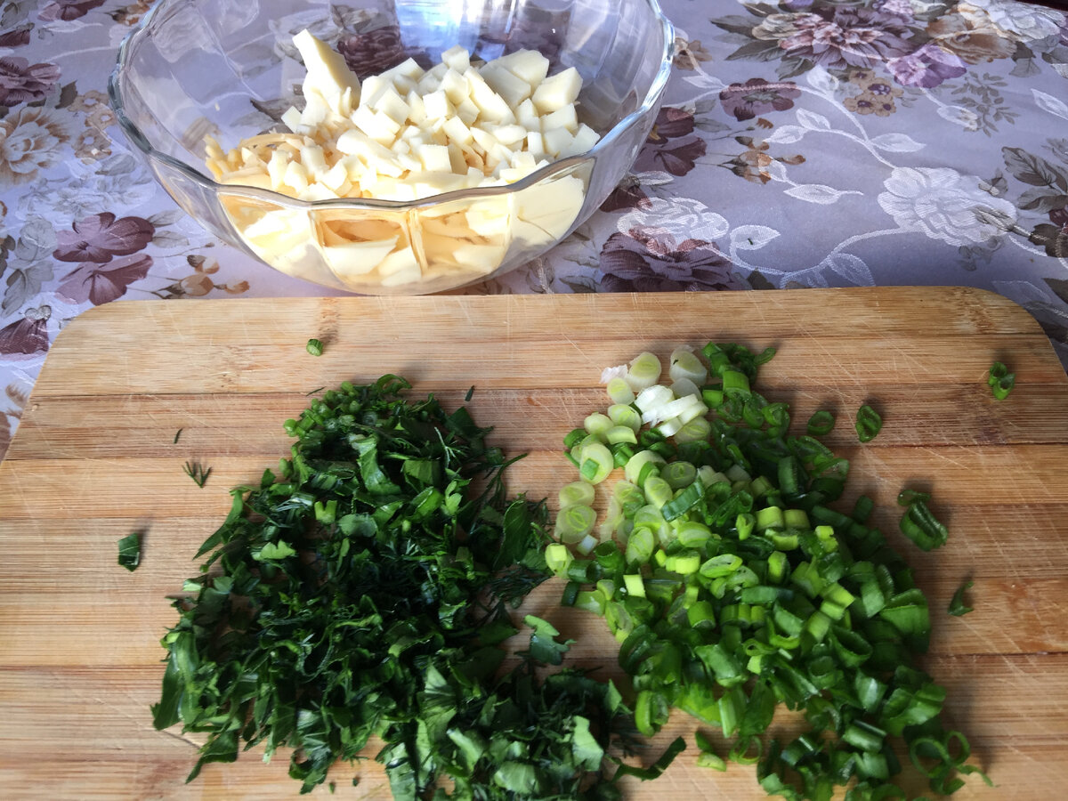 измельчаем зелень