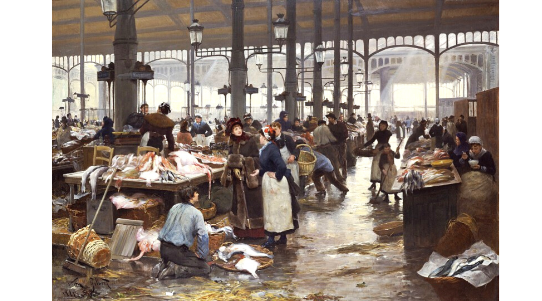 В.Жильбер: "Рыбный зал на Центральном рынке"