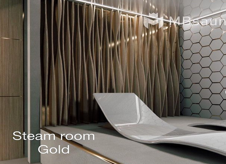 Стиль 3D стал использоваться и в банном пространстве, делая его современным и лаконичным. Фото © Мастер Бань и Саун 