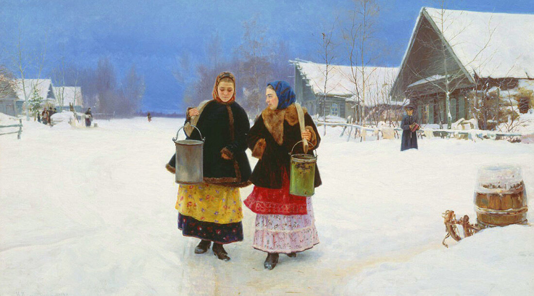 Н. Касаткин «Соперницы», Государственная Третьяковская галерея