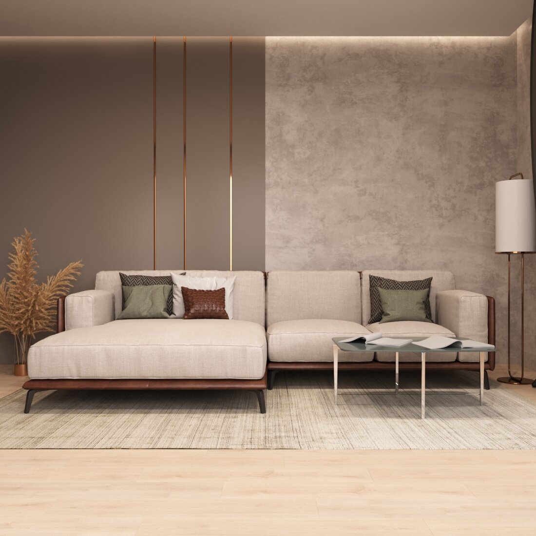 Диван "Гранада". Механизм: Пума шагающий. Размеры: 3200*1850.