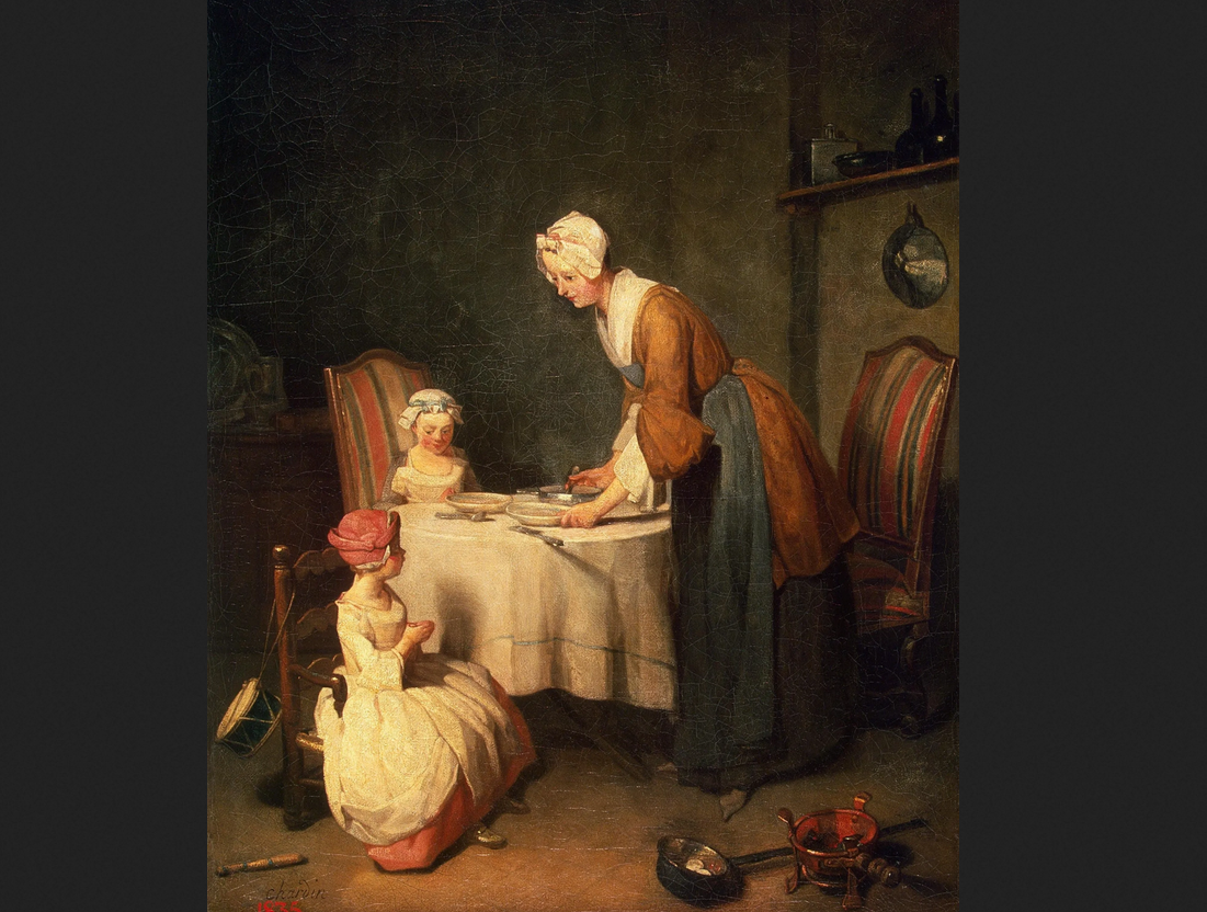 Жан-Батист Симеон Шарден. "Молитва перед обедом"