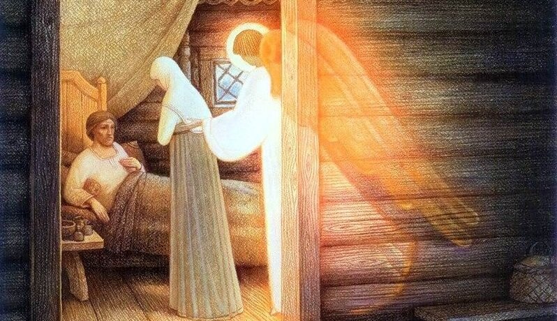 Феврония излечивает Петра от недуга. Источник: pk-semya.ru