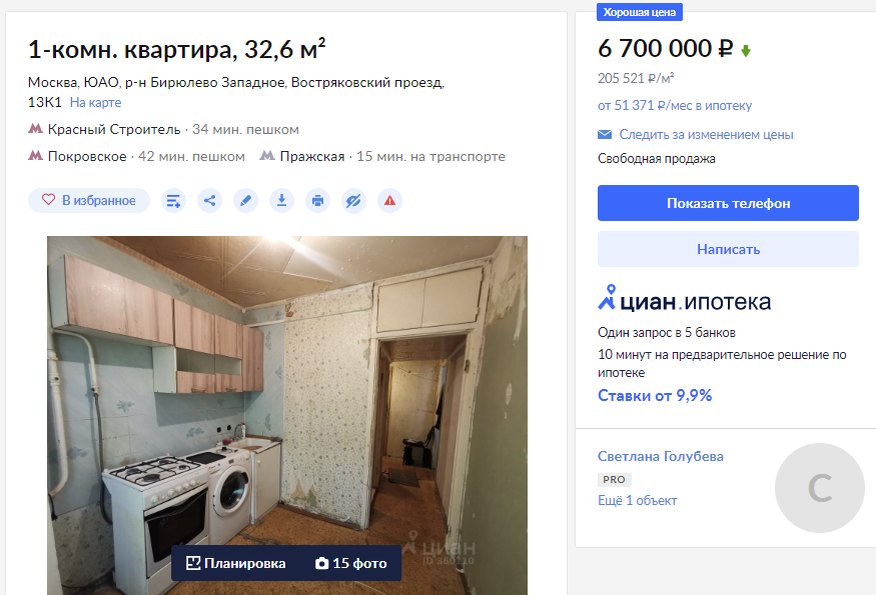 Цены квартир в России. Изменения в Августе. Минус 0.7%