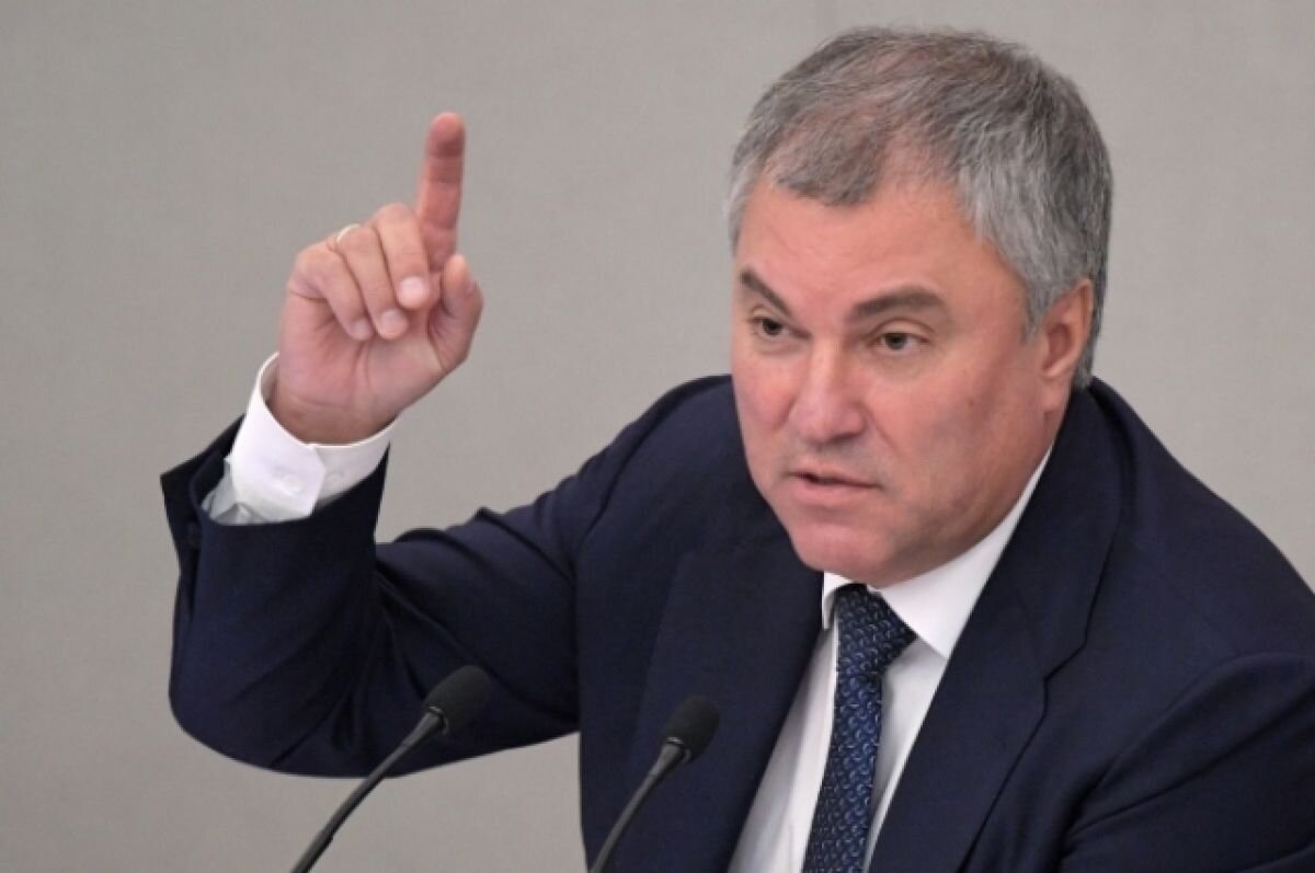    Володин: цели СВО будут достигнуты в любом случае