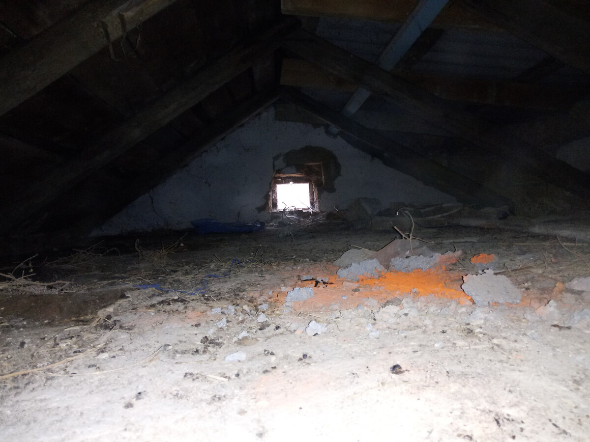 Чердак домика после основной фазы расхламления 