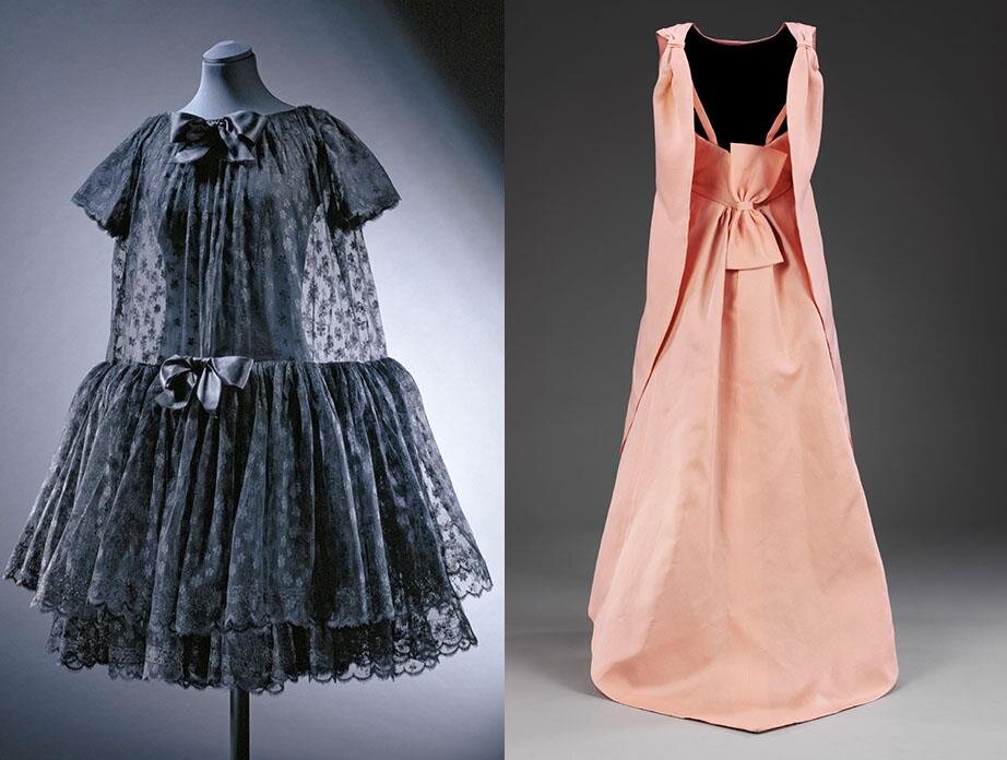 Платье Lampshade, 1958 год. Платье La Tulipe, 1965 год.