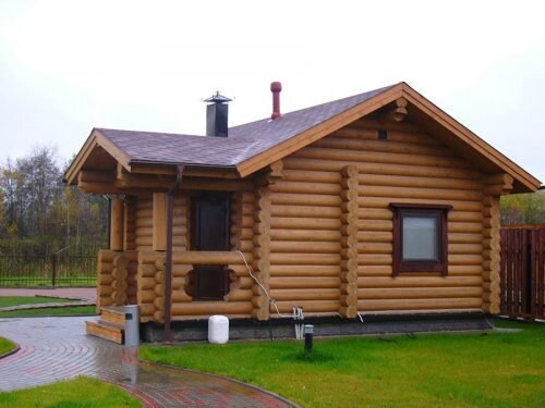 Баня, собранная из сруба