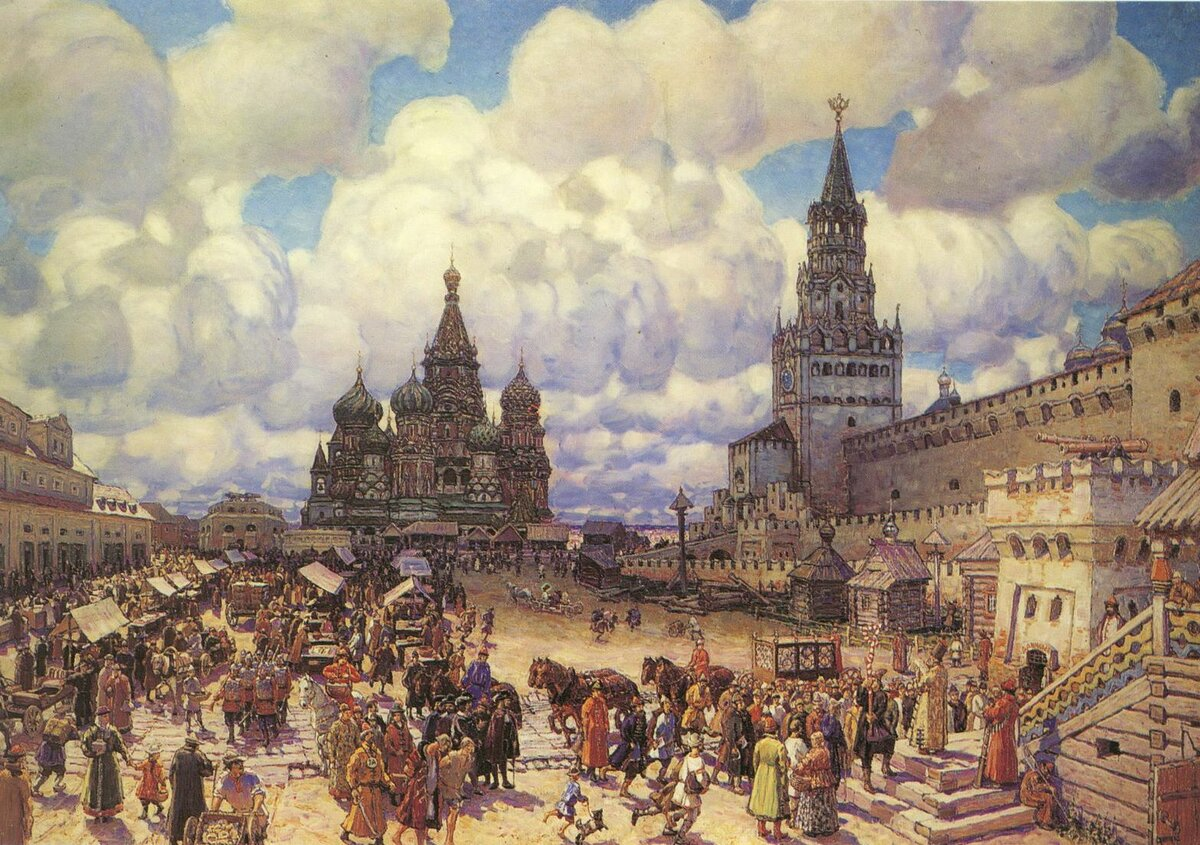 Красная площадь  в XVII веке - Аполлинарий Васнецов
