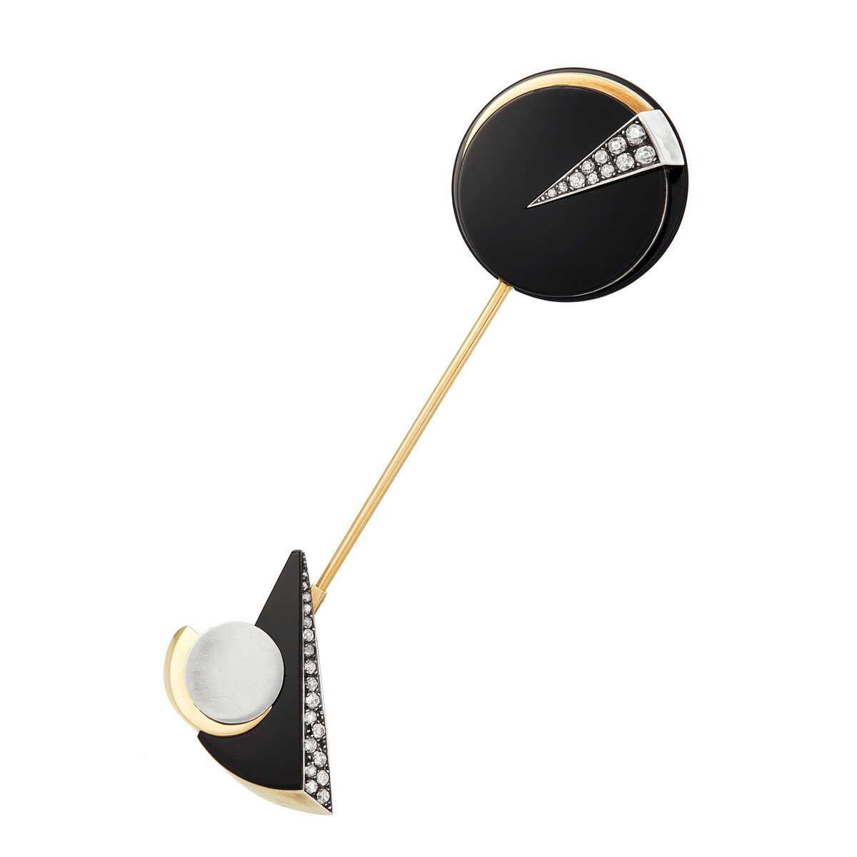 Жан Фуке, булавка для жабо, золото, серебро, черный оникс и бриллианты, 1935, Аукционный дом  Doyle, Нью-Йорк , официальный сайт  - www.doyle.com 