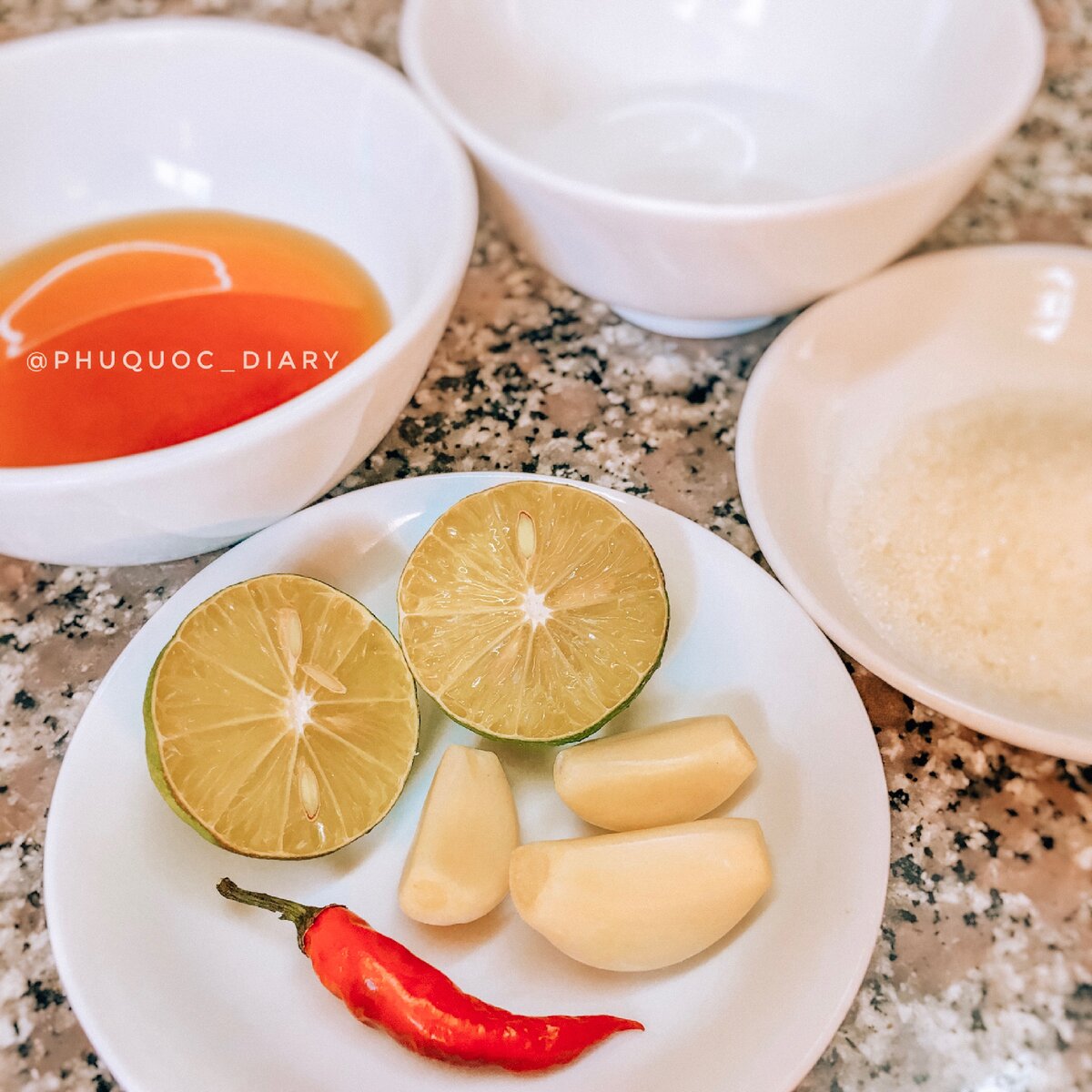 Ингредиенты для приготовления соуса Nước Chấm