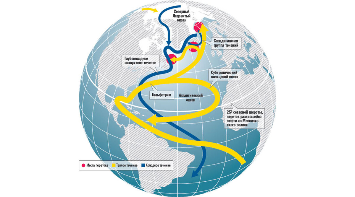 Почему появляется гольфстрим текущей севера на юг