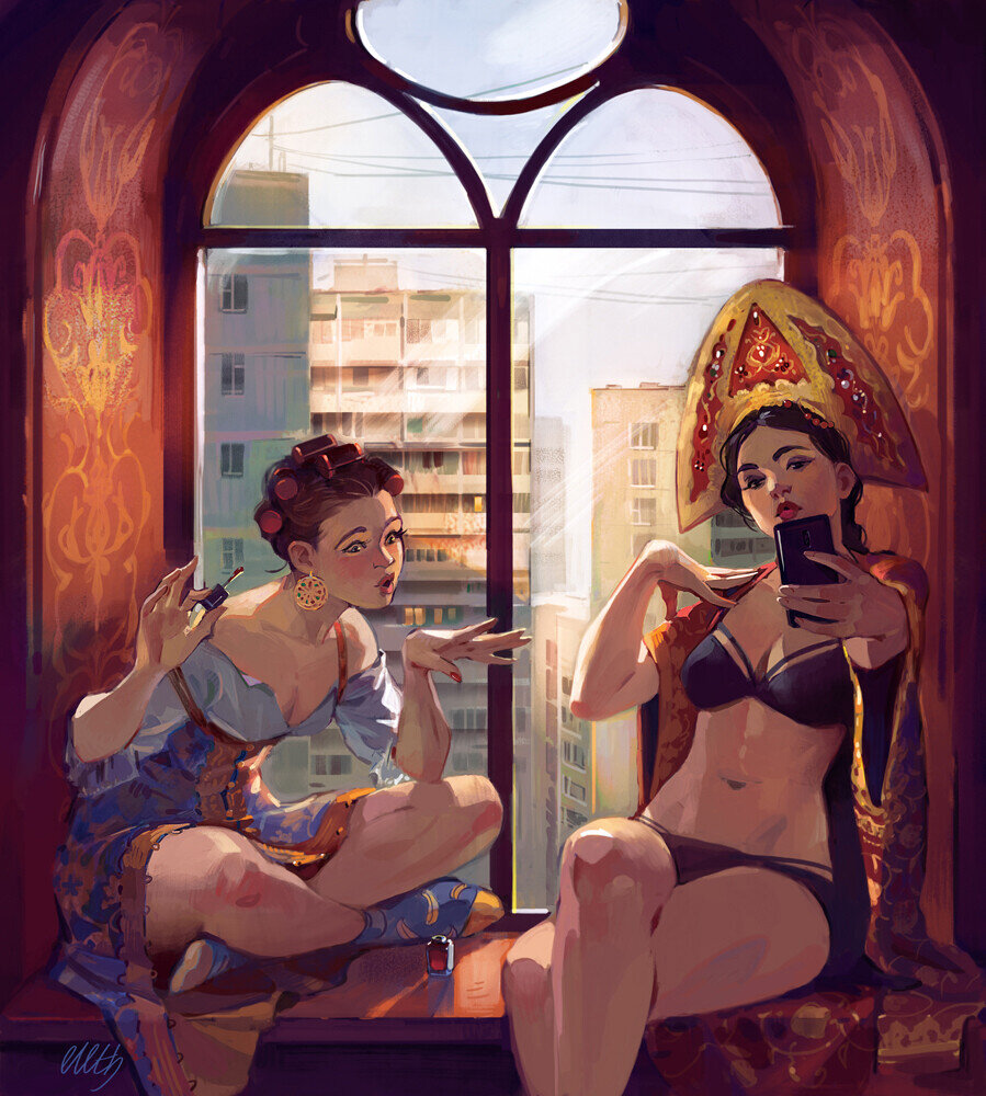 Юлия Журавлева. Боярские дочки. https://www.artstation.com/eleth