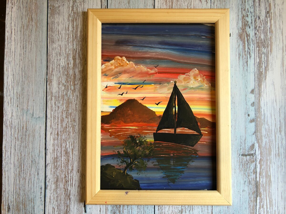 Картина со второго онлайн урока по правополушарному рисованию