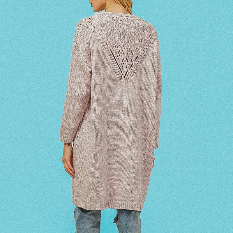 Кардиган с очень красивой спинкой: вид сзади