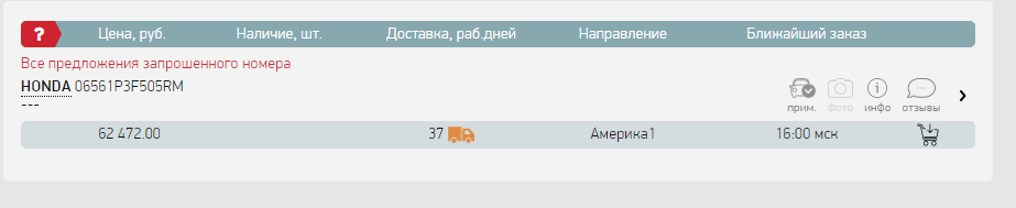 Стоимость рулевой рейки на Honda Cr-V (не контракт)