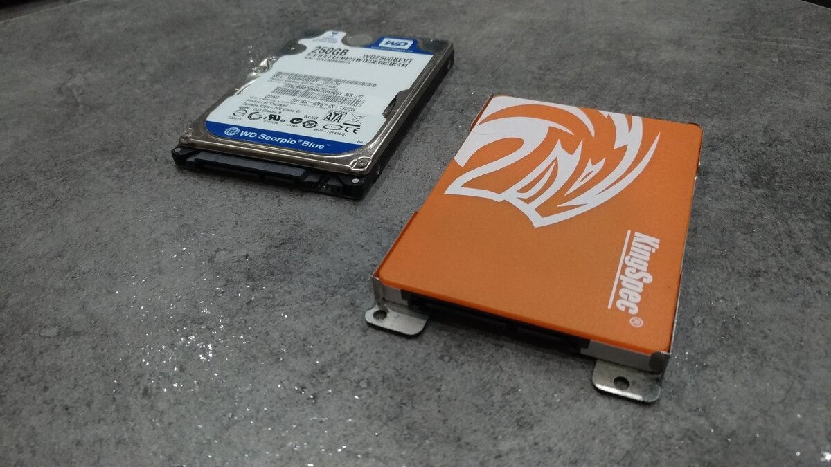 SSD KingSpec и родной HDD