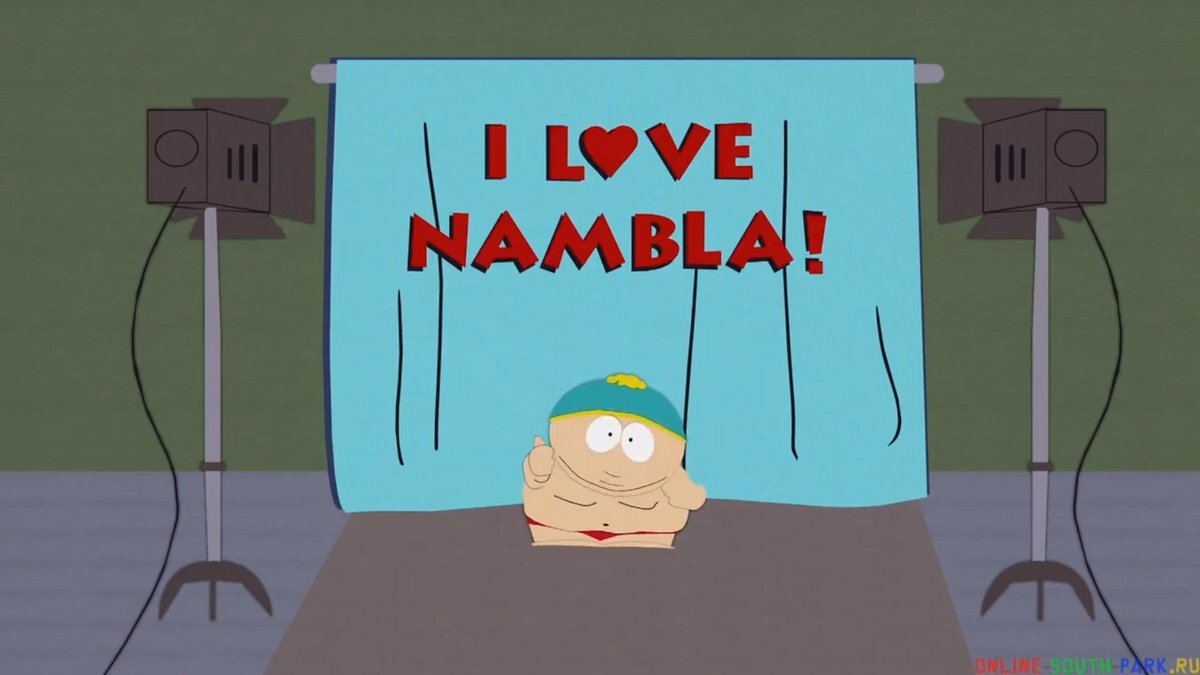 Картмен в ролике "АДМБ" (Ассоциация Друзей Мальчиков Бостона) "Южный парк" Изображение взято из свободного источника.