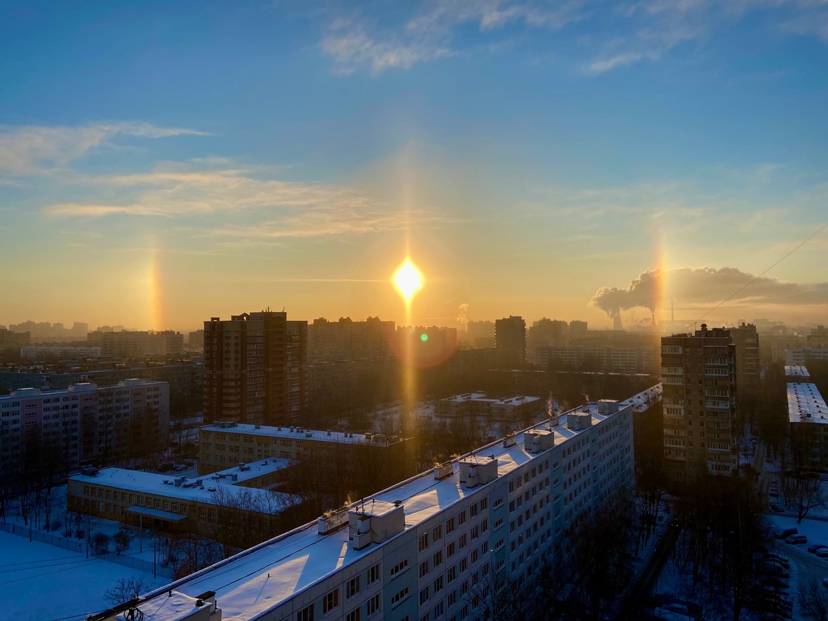 Мороз, гало и день чудесный:)