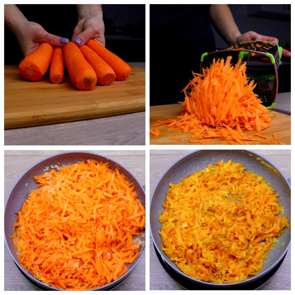 Пирог с начинкой из моркови и лука