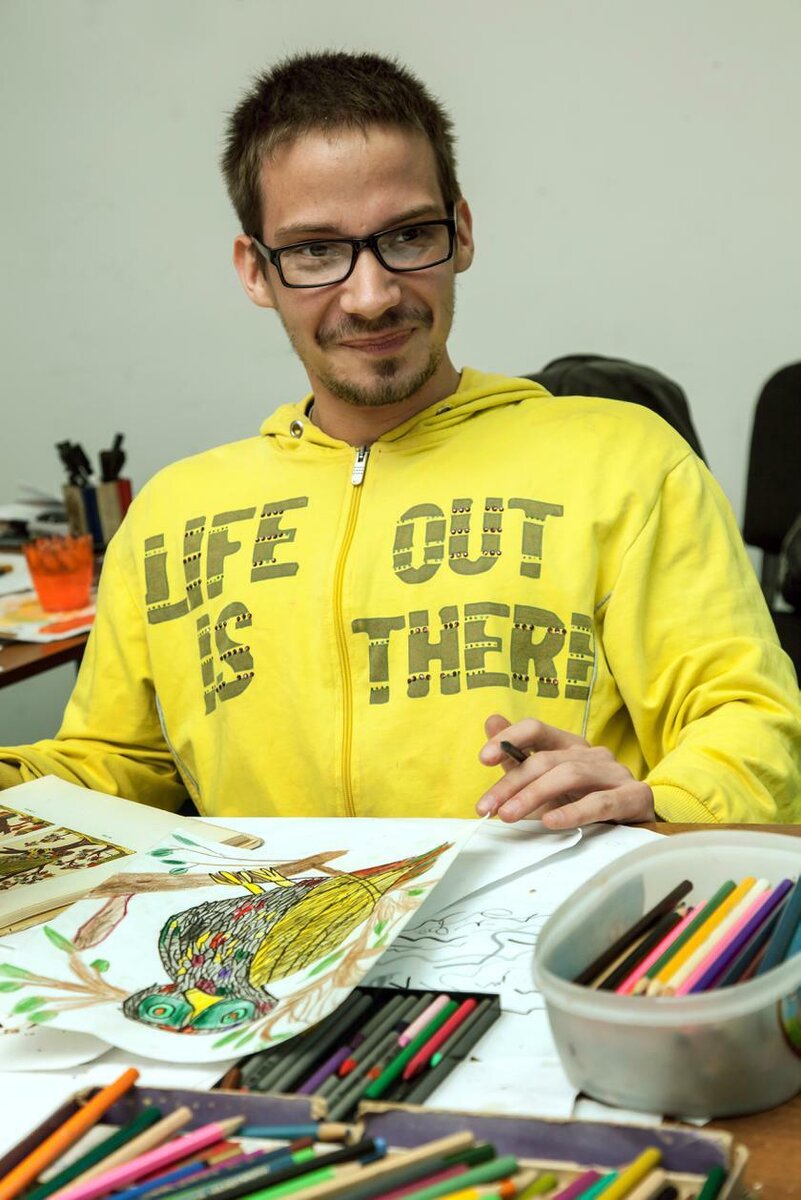 Володя на занятиях