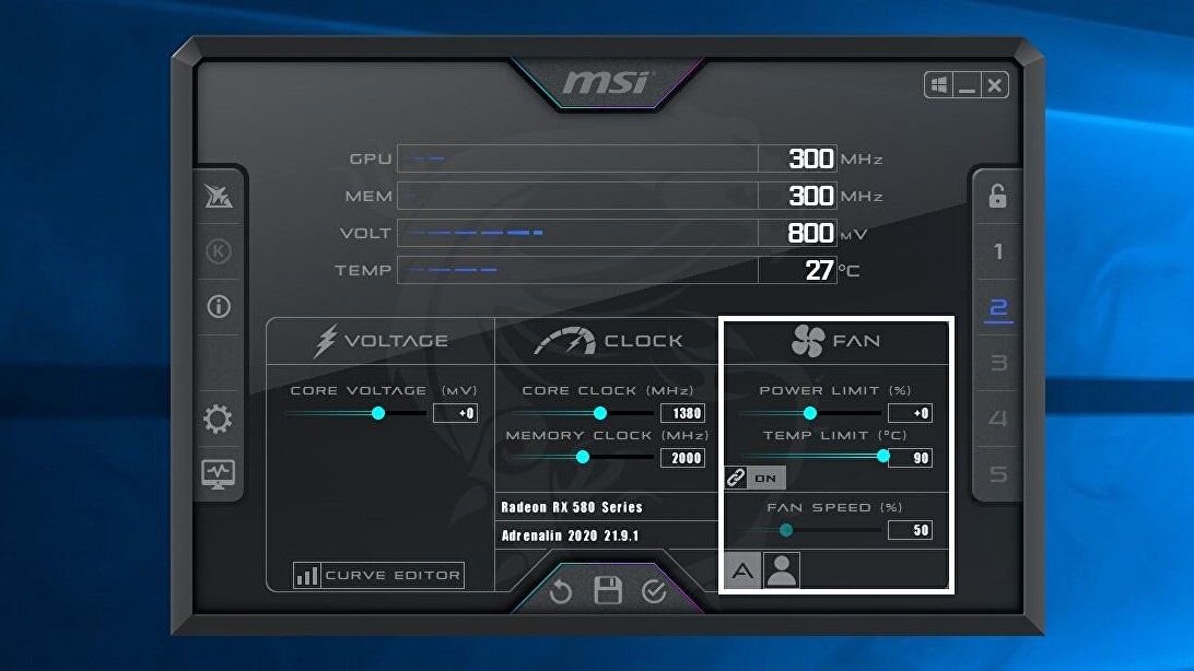 Как в MSI Afterburner разблокировать Power Limit