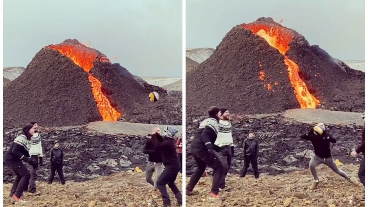 Четыре британских туриста провели незаконную «спецоперацию» ради уникальных снимков на фоне извергающегося вулкана