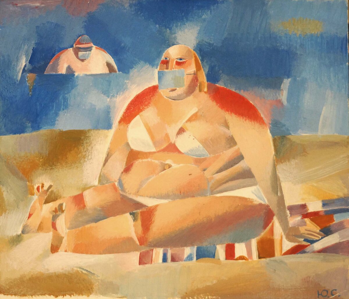 Симакова Юлия Купальщица 18х21 б акрил 2021 г 