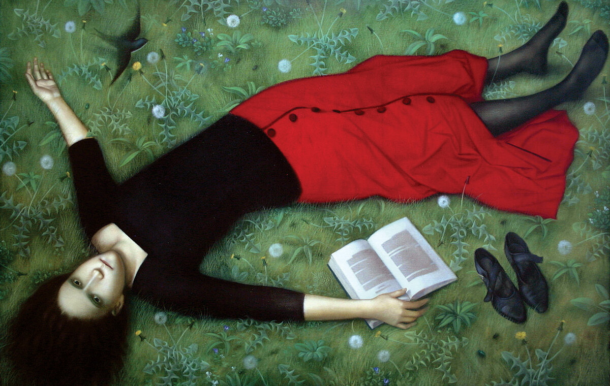 Ласточка. (из серии "Головокружение"). Акрил, масло, холст. Источник: http://vladimirdunjic.com