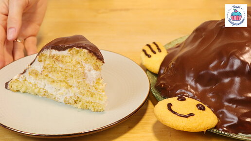 торт черепаха со сметанным кремом и шоколадной глазурью пошаговый рецепт видео | Дзен