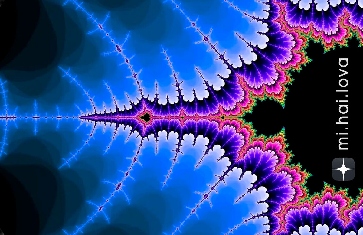 Иллюстрация Екатерины Михайловой. На изображении фрагмент множества Мандельброта