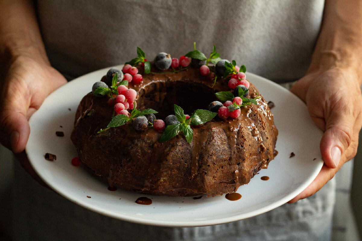 Шоколадно кабачковый кекс