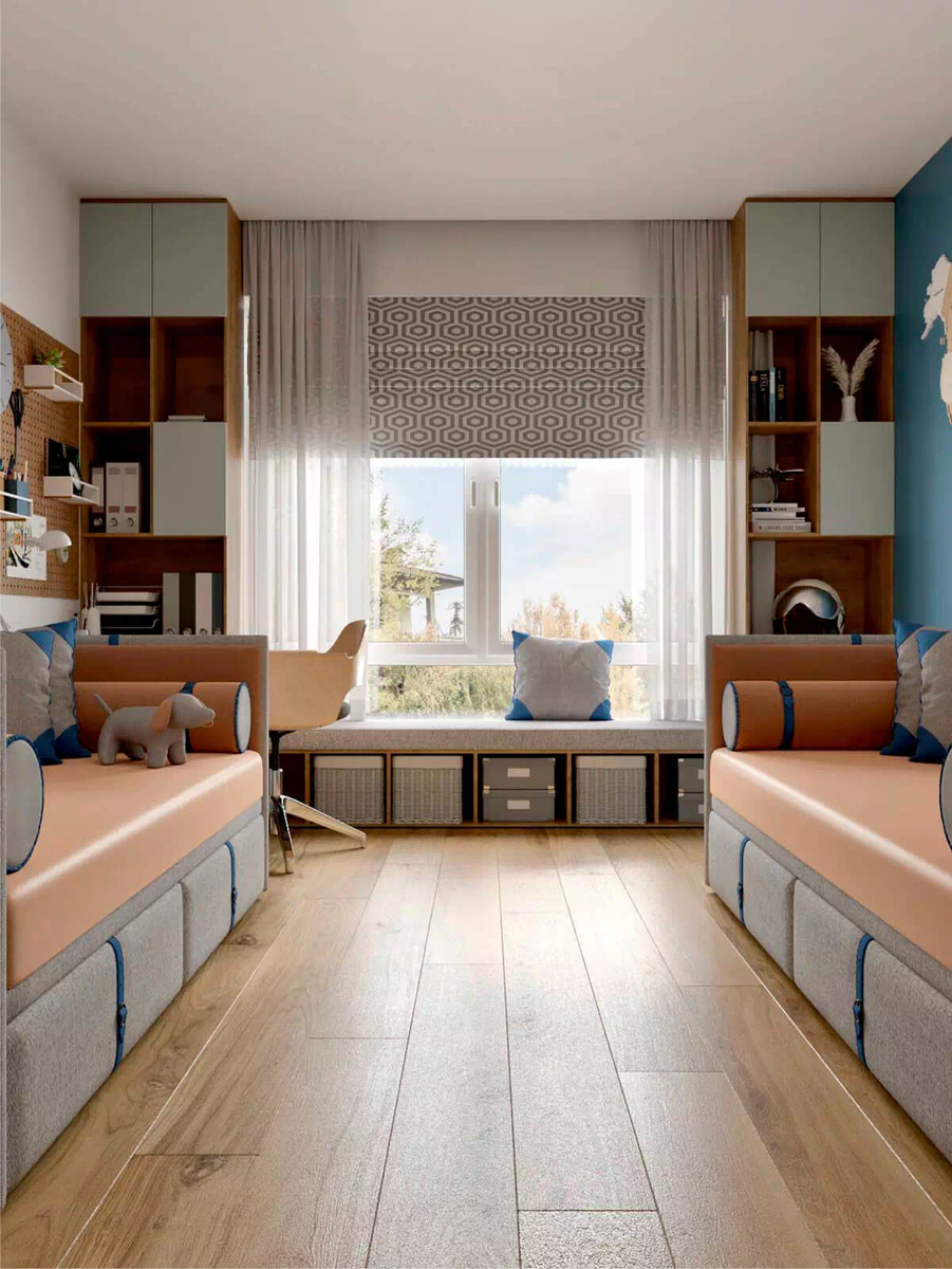 Мягкая зона отдыха на подоконнике