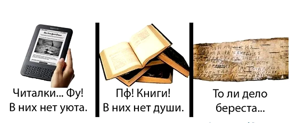 То ли дело береста. Электронная книга прикол. Шутки про электронные книги. Мемы про электронные книги.