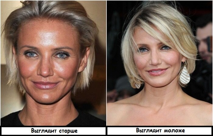 Как выглядит Кэмерон Диаз с загаром и без