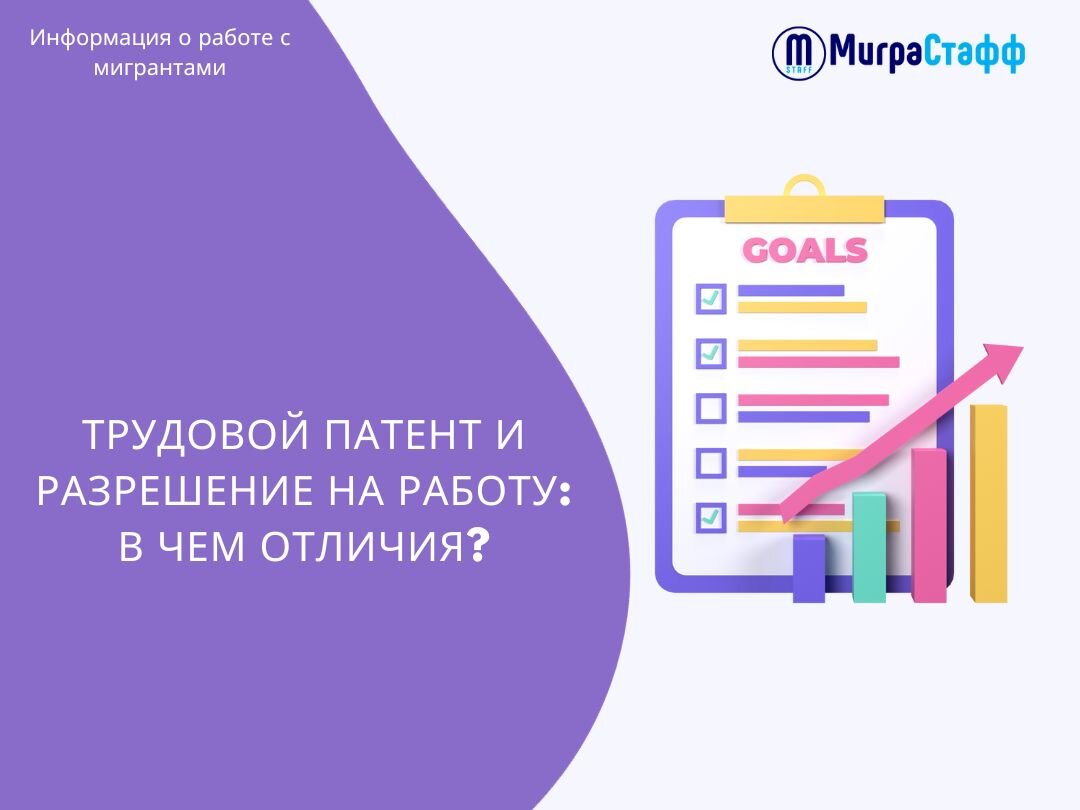 ТРУДОВОЙ ПАТЕНТ И РАЗРЕШЕНИЕ НА РАБОТУ: В ЧЕМ ОТЛИЧИЯ? | МиграСтафф | Дзен