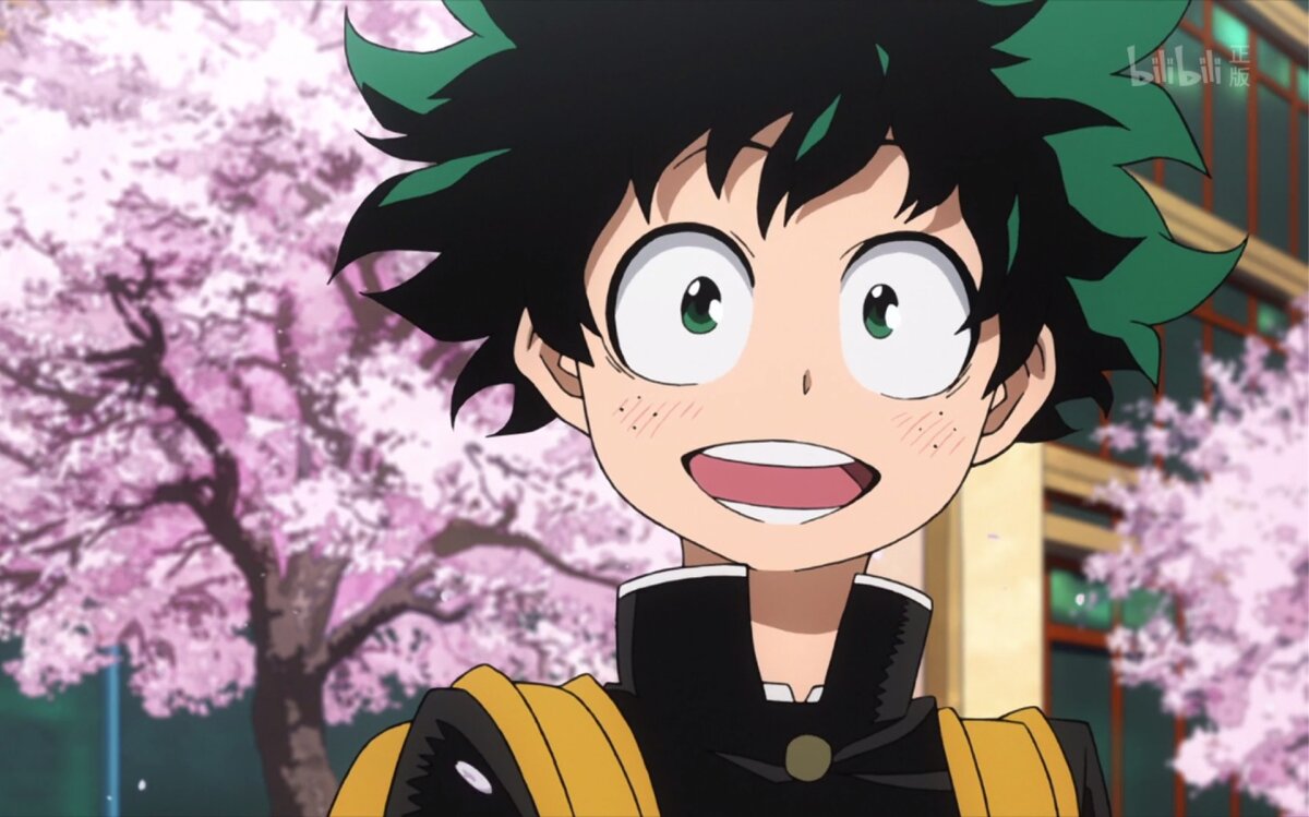 Скриншоты первых серий Моей геройской академии, Изуку