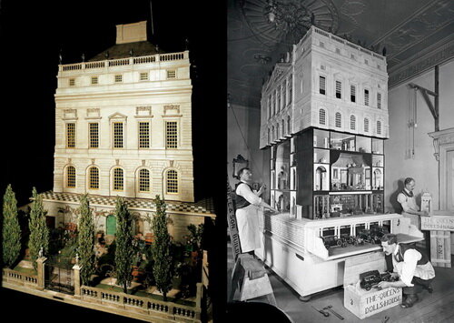 Кукольный дом и процесс мебелировки в 1924г. 