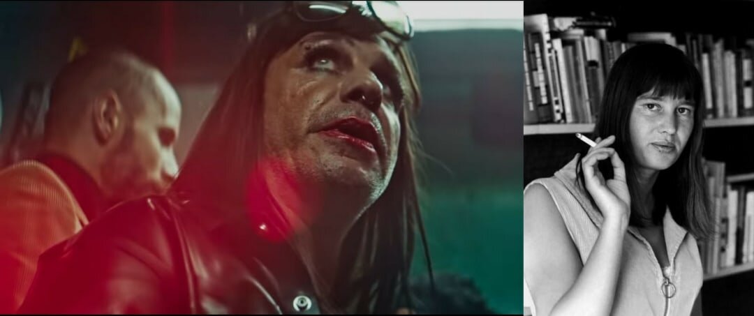 На картинке — Ульрика Майнхоф и её художественное воплощение за авторством вокалиста одной небезызвестной немецкой группы. Коллаж взят тут: https://pikabu.ru/story/razbor_klipa_deutschland_s_to..