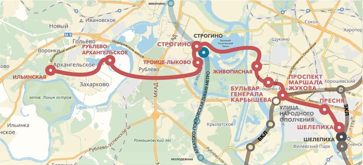 Показать схему метро рублево архангельской линии