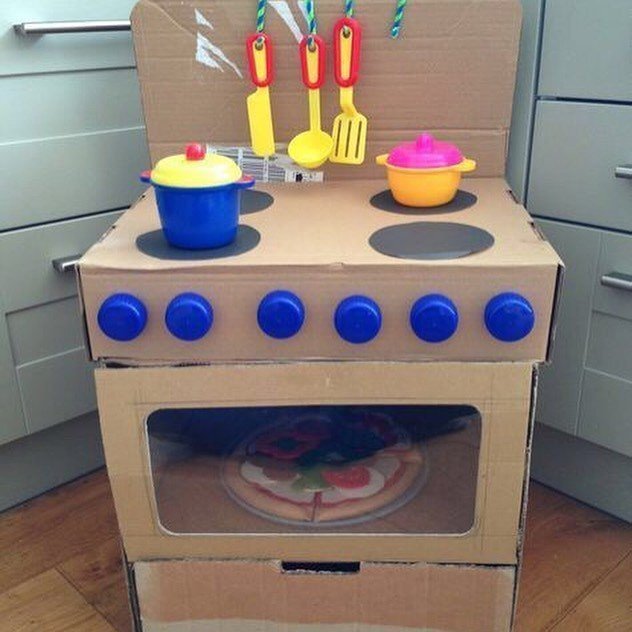 Крепальница - своими руками: Детская игровая плита с духовым шкафом. | Плита, Шкаф, Детская
